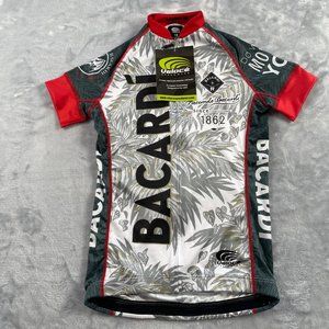 Veloce Speedwear Cycling Jersey Womens XS Gray Red Team Bacardi Tropical Racing